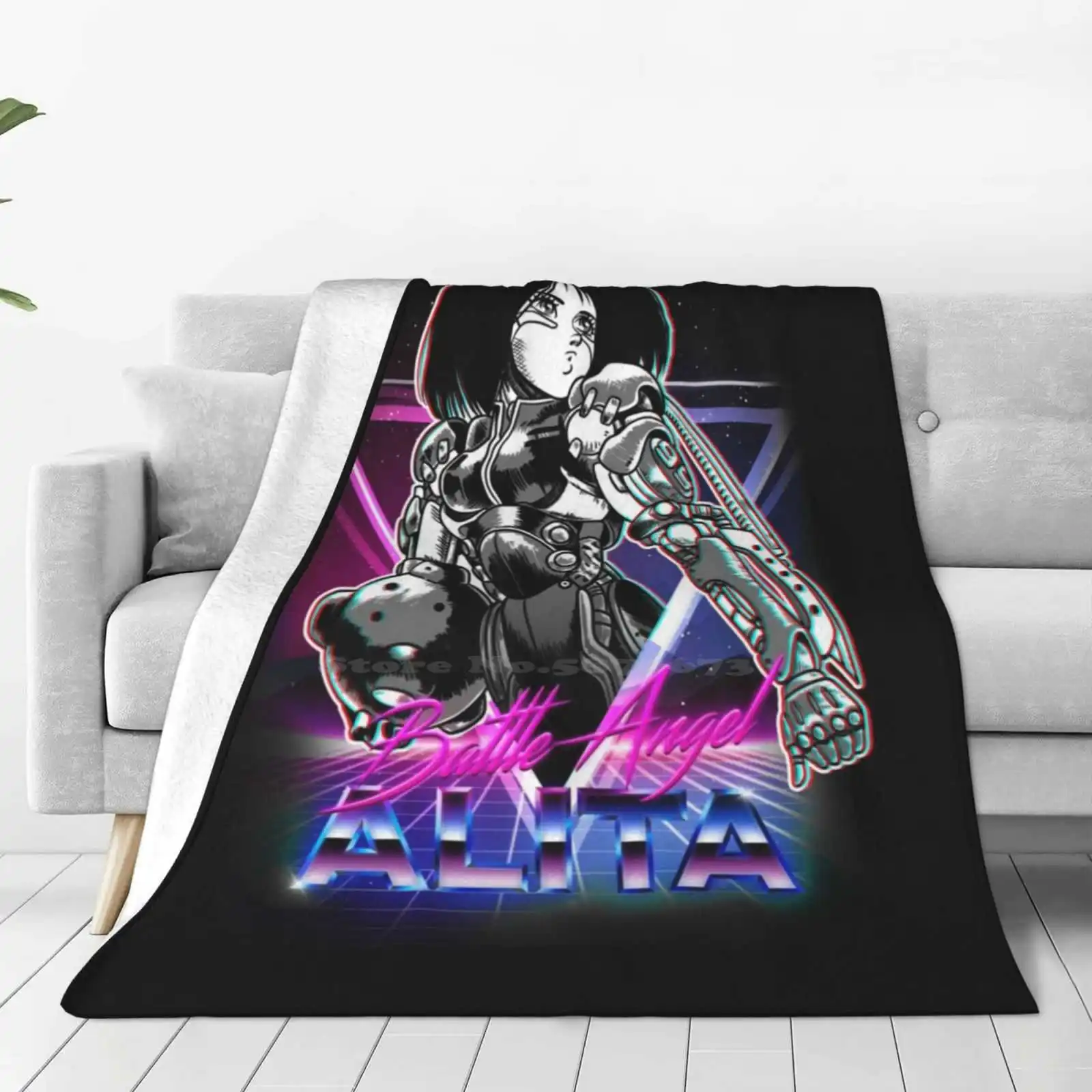 Motorball Battle Angel Latest Super Soft Warm Light Thin Blanket Manga Comic Movie 90S Nineties Classic Cyborg Alita Angel