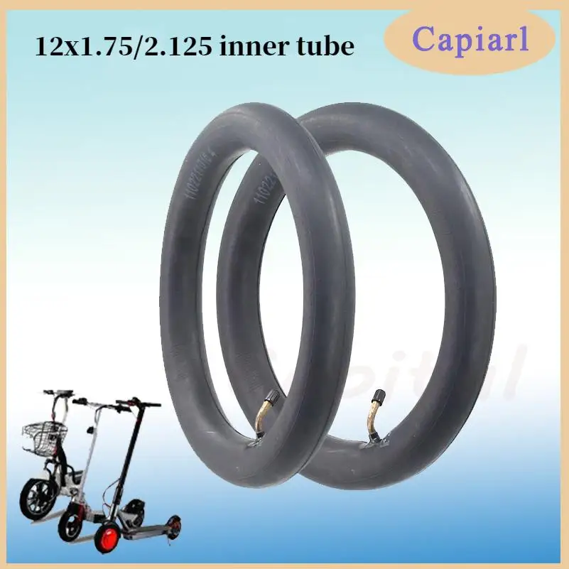 

12-дюймовая внутренняя трубка 12x1,75/1,95, камера 12x1,75/2,125 для многих газовых электрических скутеров, электронного велосипеда, складной велосипед, внутренняя шина 12x1,75/2,125