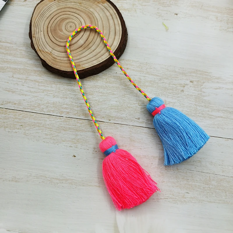 30cm Multicolor Double Head Tassel Neon Polyester Fluffy Fat cord DIY Craft Jewelry Making Clothes Decoration