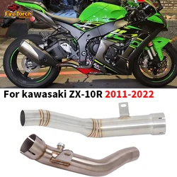 Slip On For Kawasaki Zx-10R Zx10R Zx 10R 2011 - 2022 Motorcycle Exhaust Middle Link Pipe Connect Original Muffler Escape Moto