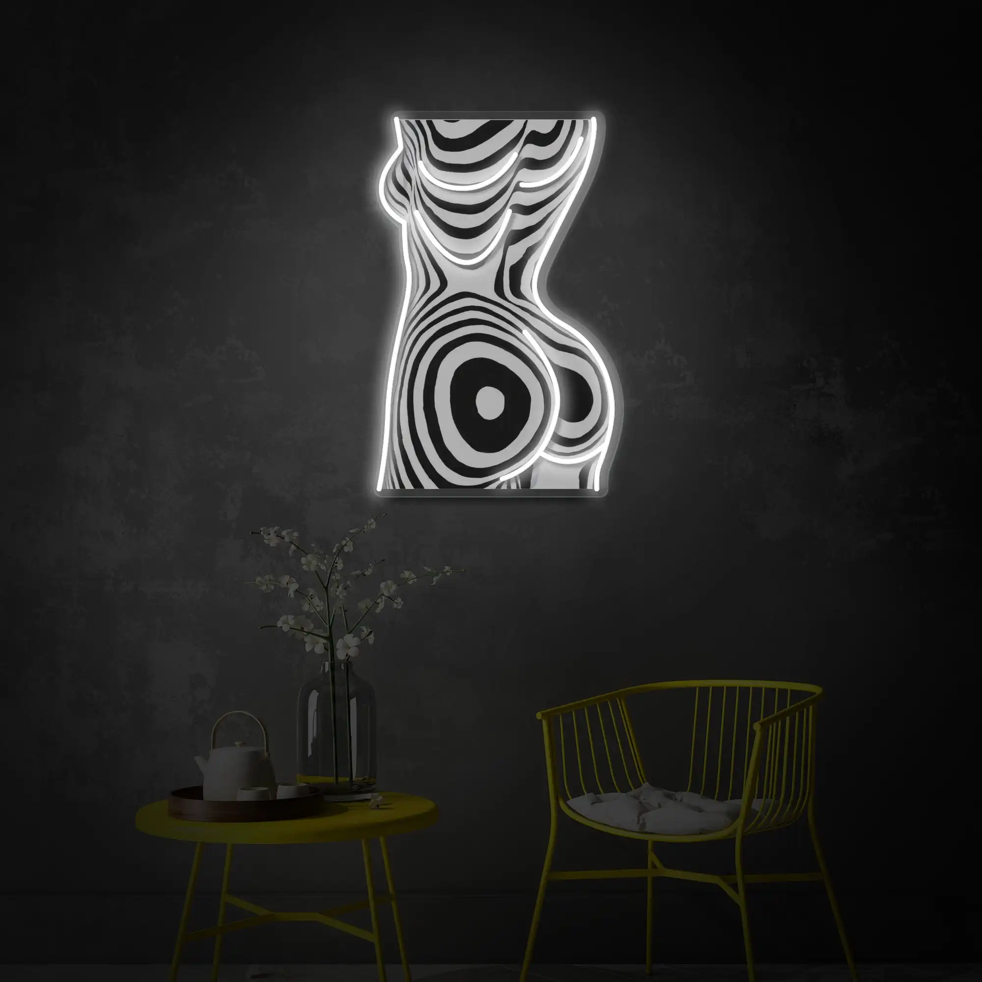 

Zebra Neon Sign Wall Art Decor Personalized Girl Living Room Game Room Sign Female Animal Body Sign UV Print Neon Wall Hanging