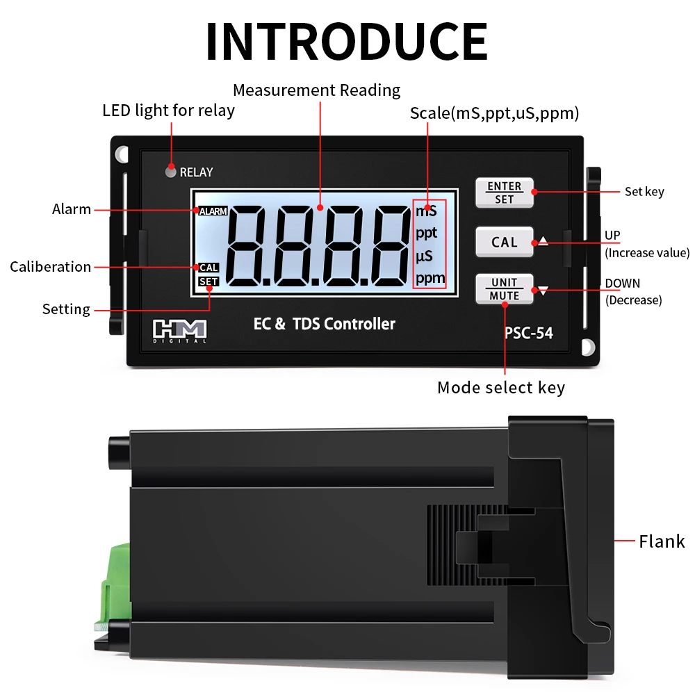 EC TDS Monitor Controller Online Conductivity Meter Industrial Water Treatment Conductivity EC PH Conductivity Controller