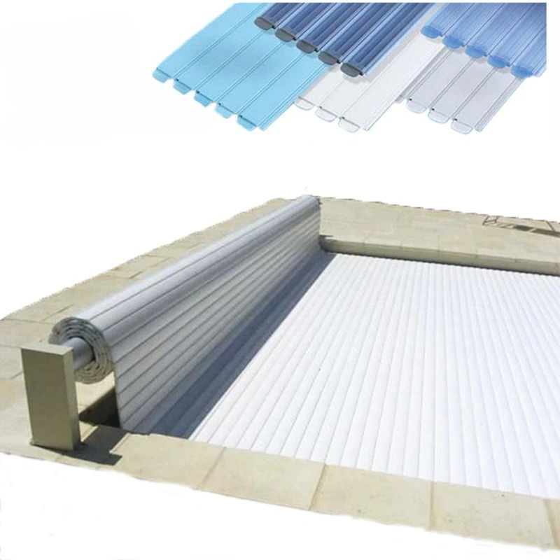 Remote control swimming pool cover, winter swimming pool safety cover PC swimming pool insulation cover equipment