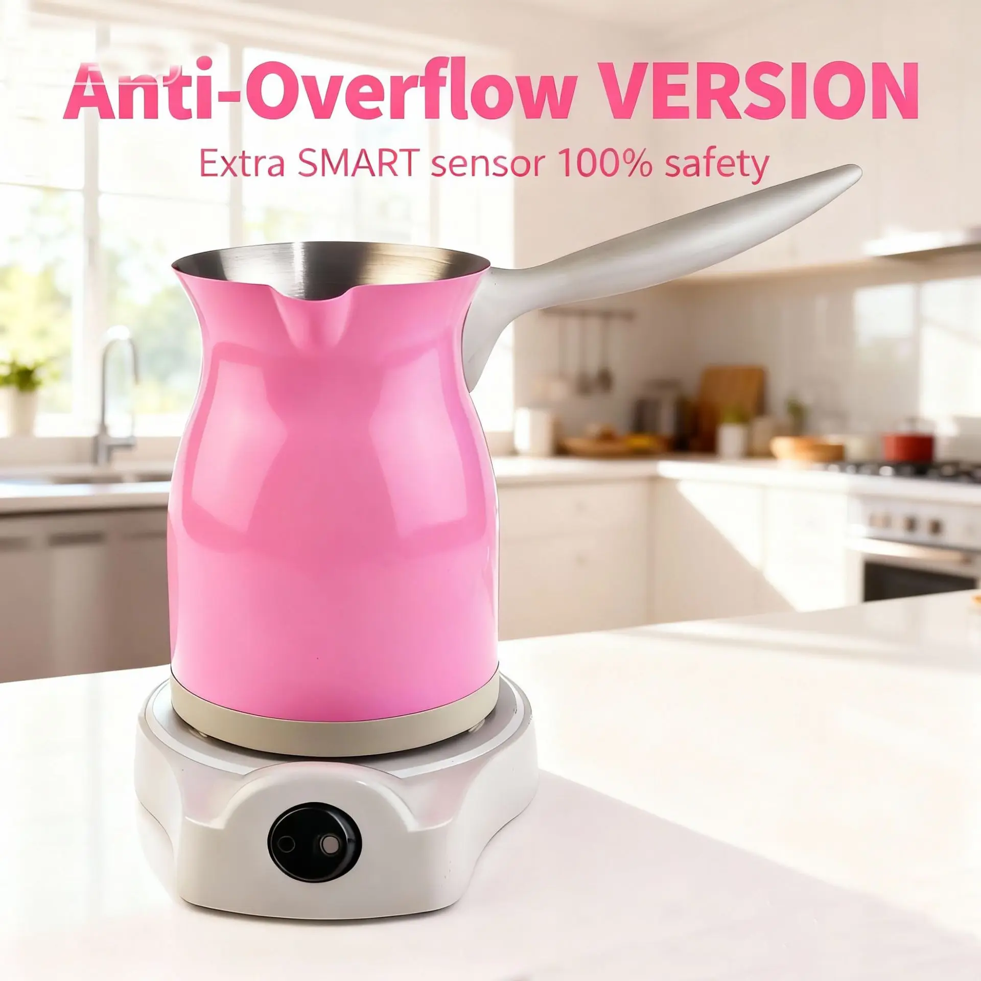 200ml Electric Coffee Pot Portable Espresso Machine Anti-spill Stainless Steel Separated Italian Mocha Pot Turkish Coffee Maker view 6