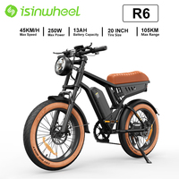 Isinwheel R6 Adult Electric Bike 250W Electrical Road Bicycle 43V 13Ah Fatbike MTB E-bike 20\