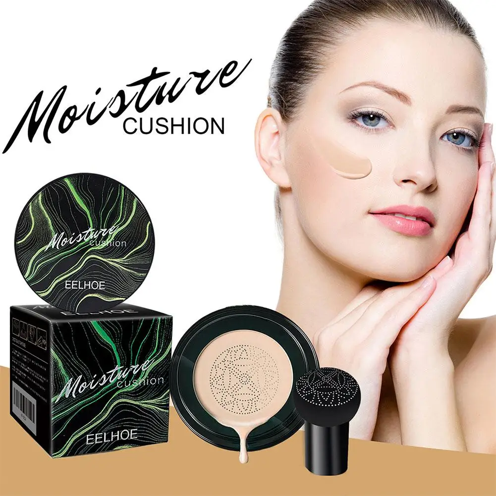 Almofada de ar úmido CC cabeça de cogumelo pó puff base rápida creme base de maquiagem maquiagem à prova d'água cosméticos maquiagem brilho