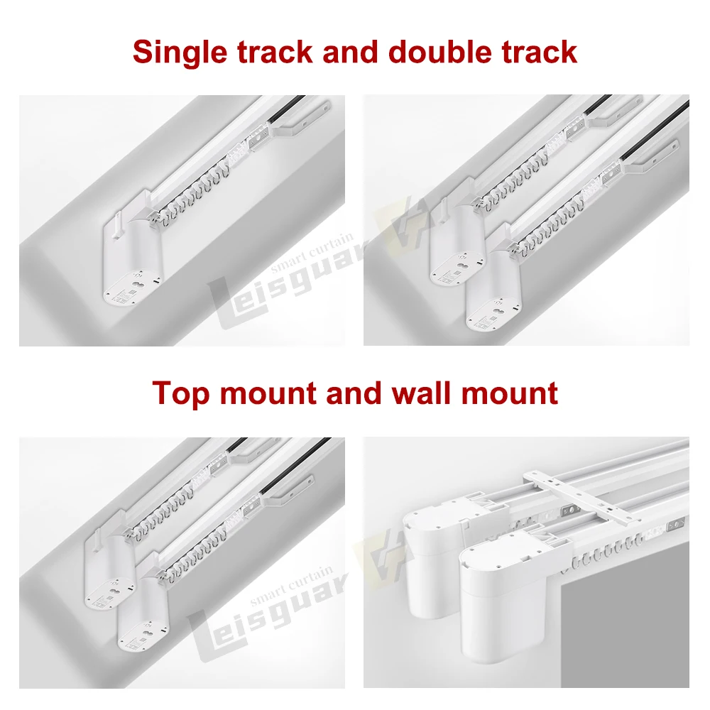 Système de rideau électrique Smart Home, Tuya Wifi, Alexa Zigbee, Alexa, Google Mini Motor, Track Set
