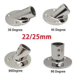 7/8' Or 1' 22mm/25mm Tube Pipe Marine 316 Stainless Steel Deck Handrail Rail Fitting Stanchion Round Base Mount Boat Accessories