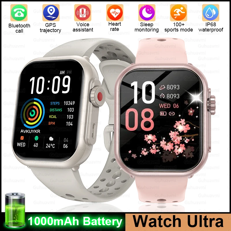 2026 New For Android IOS Smart Watch Men Women 1.85-Inch HD AMOLED Full Touch Screen IP68 Waterproof Bluetooth Call SmartWatch