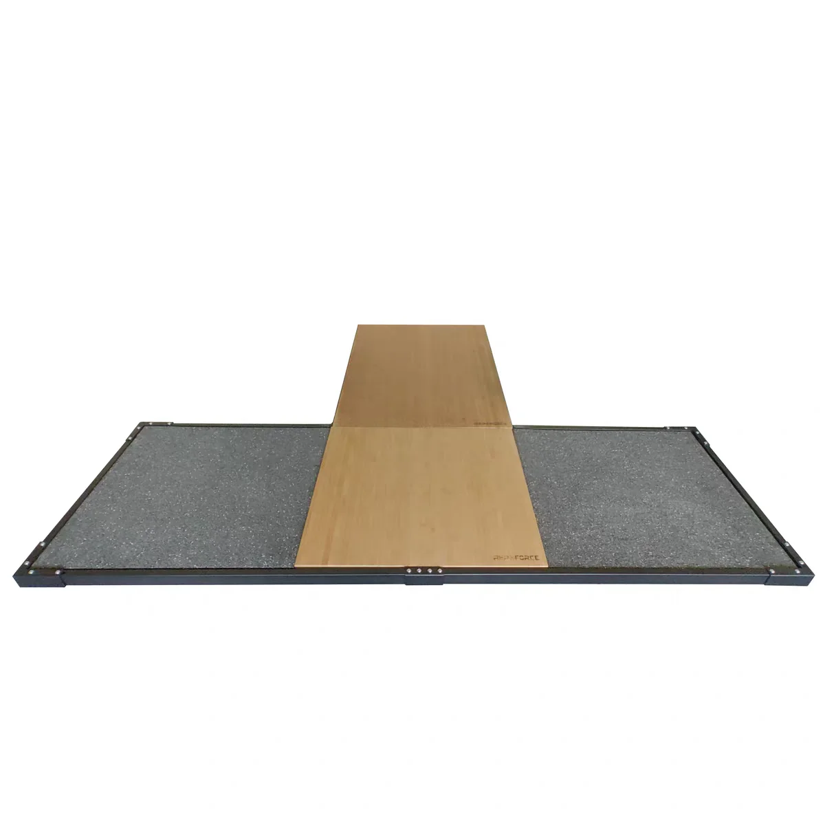 Squat frame, convex weightlifting deadlift platform, bamboo and wood boards, rubber floor mat 6cm