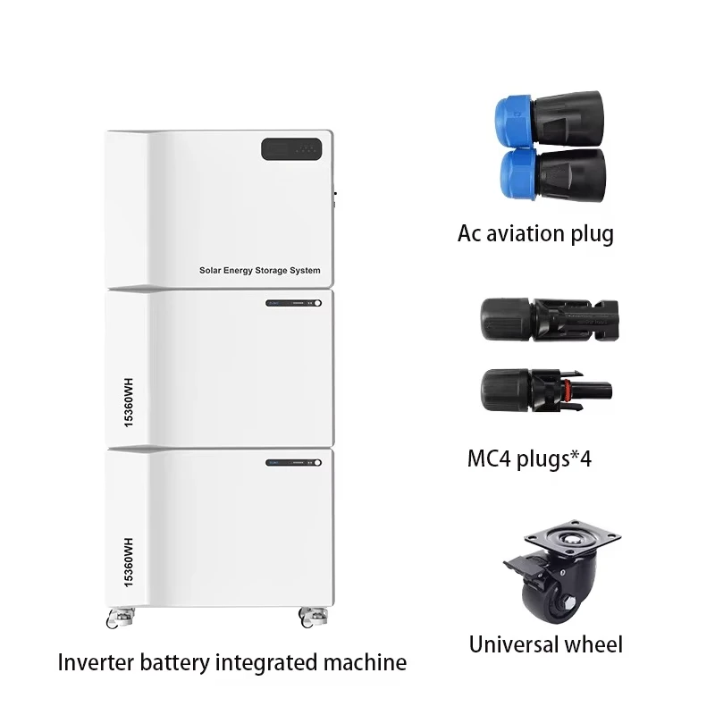 White Color Split Hybrid Grid Stackable Solar Panel Kit LiFePO4 Home Energy Storage System with Grid Connection