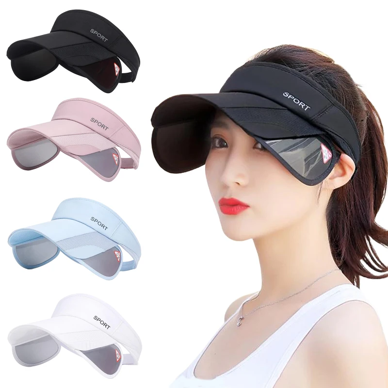 

Summer Sports Sun Hats Men And Women Cap Adjustable Visor UV Protection Top Empty Tennis Golf Running Cycling Sunscreen Hat