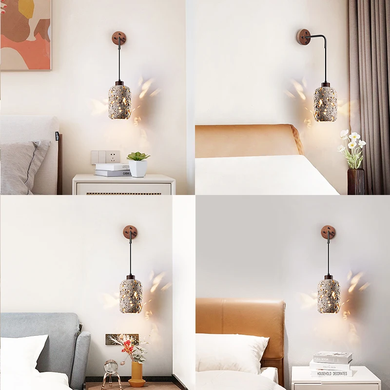 Moderne Travertin Anhänger Lichter Naturstein Wand Lampe Nacht LED Hängen Lampe Innen Dekor Beleuchtung Schlafzimmer Wohnzimmer E27