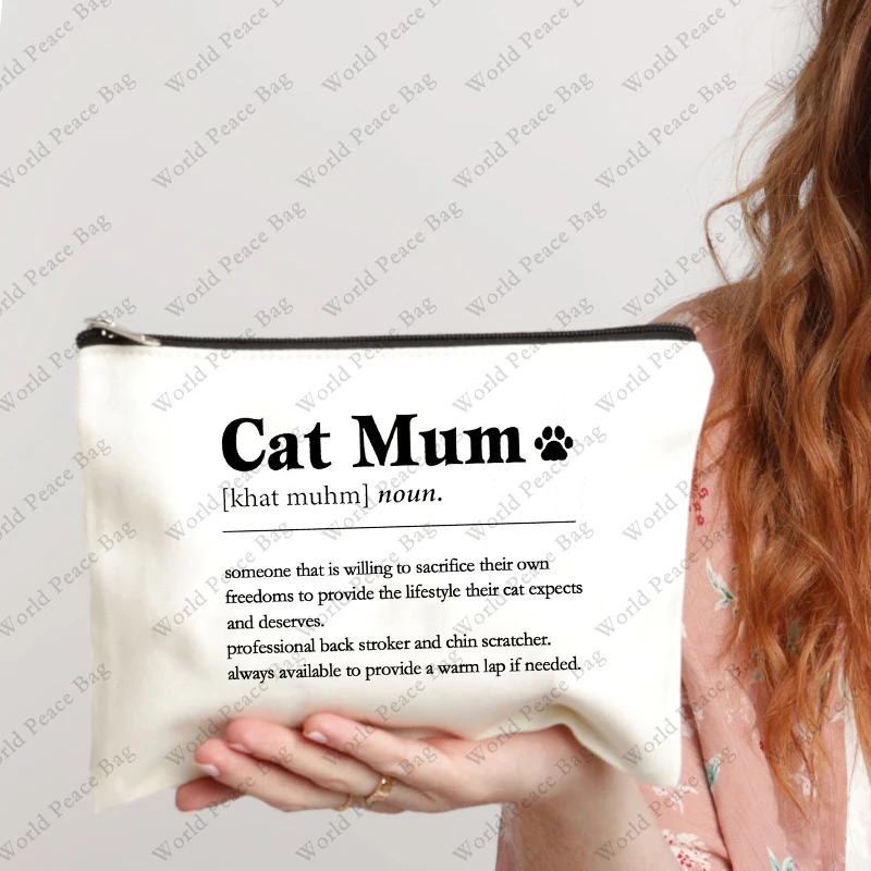 1Pc Cat Mom Gifts for Women Makeup Bag,Cat Mom Gifts,Best Cat Mom Gifts,Cat Lover Gifts for Women,Gifts for Cat