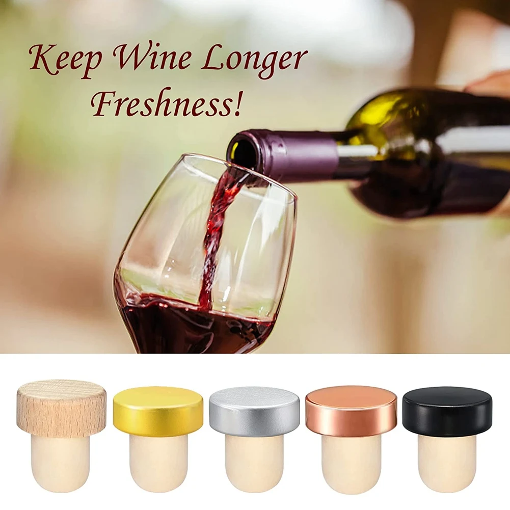 30PCS Wine Bottle Cork Stopper T Shaped Wine Stopper Tasting Cork Replacement Reusable Cork Glass Beer Bottle Sealing