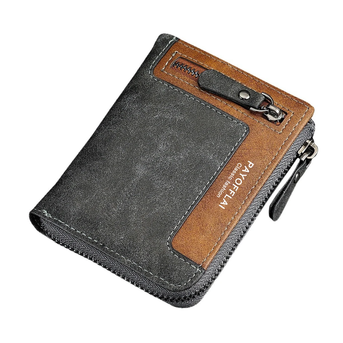 محفظة رجالية لعام 2025 من العلامة التجارية الفاخرة الشهيرة مع جيب للعملات المعدنية، حافظة محفظة قصيرة من الجلد الصناعي عالي الجودة