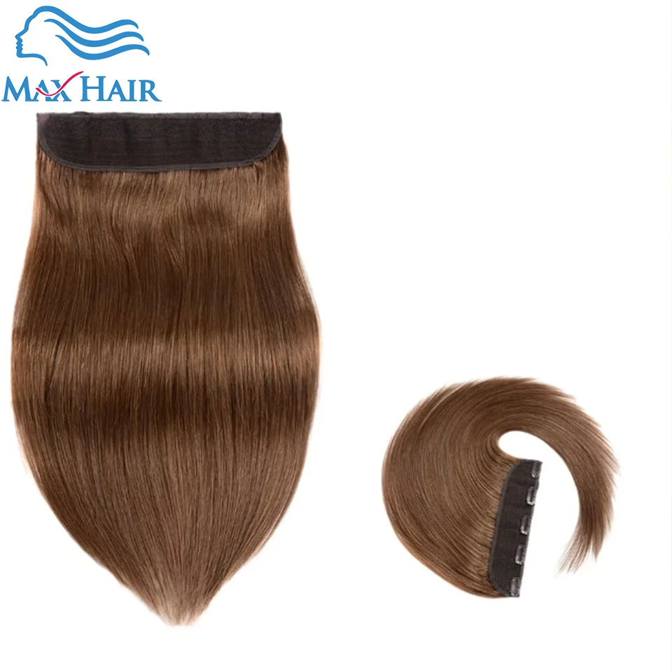 100% مقاطع برازيلية في قطعة واحدة وصلات شعر طبيعية مستقيمة ريمي شعر بشري غير مرئي مشبك سلس في قطعة واحدة مستقيمة #2