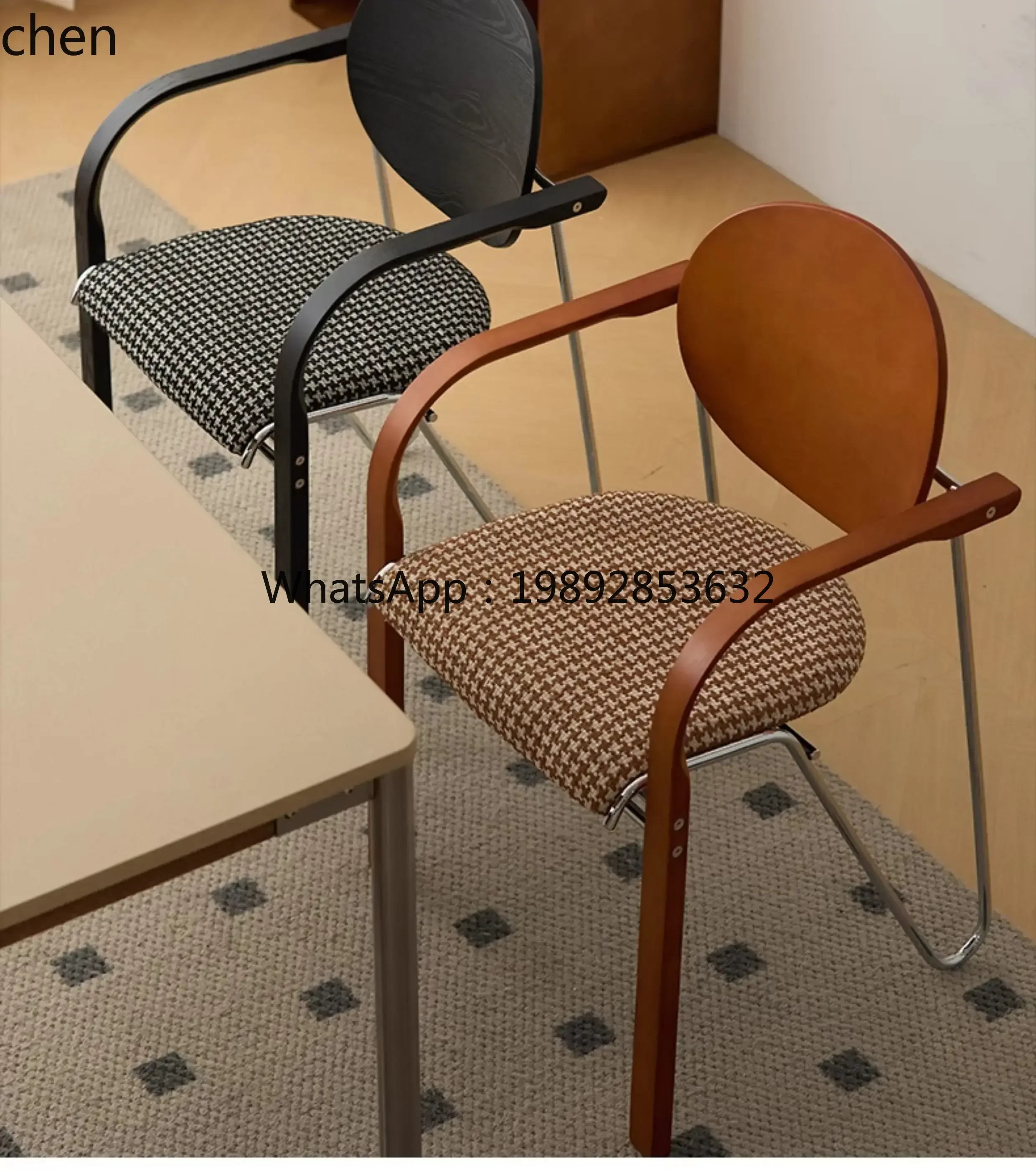 LYY  solid wood dining chair household chair sedentary and comfortable stackable backrest dining table and chairs