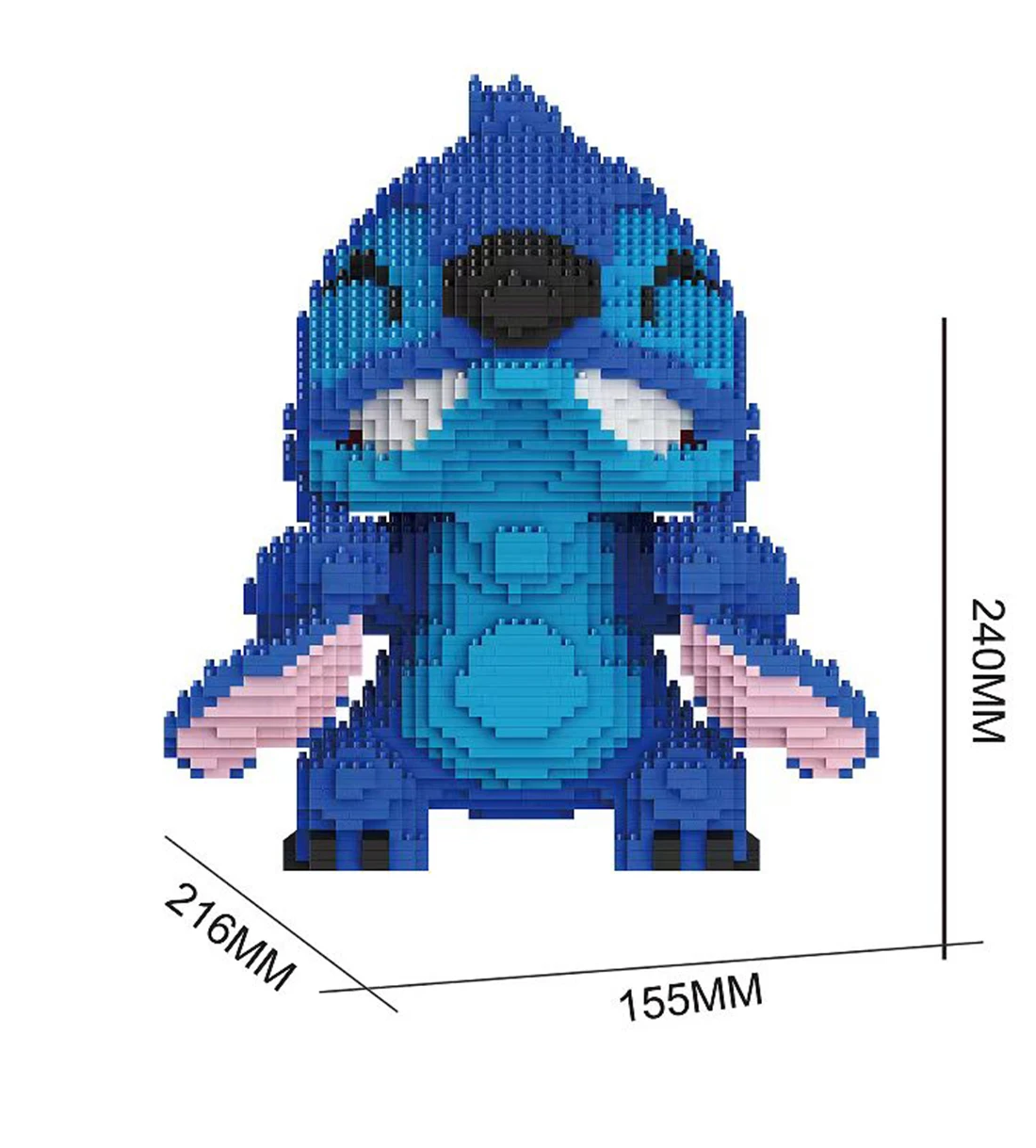 Bloques de construcción de Disney Stitch para niños, juguete de ladrillos para armar figuras de Lilo & Stitch, modelo 3D, ideal para regalo, incluye