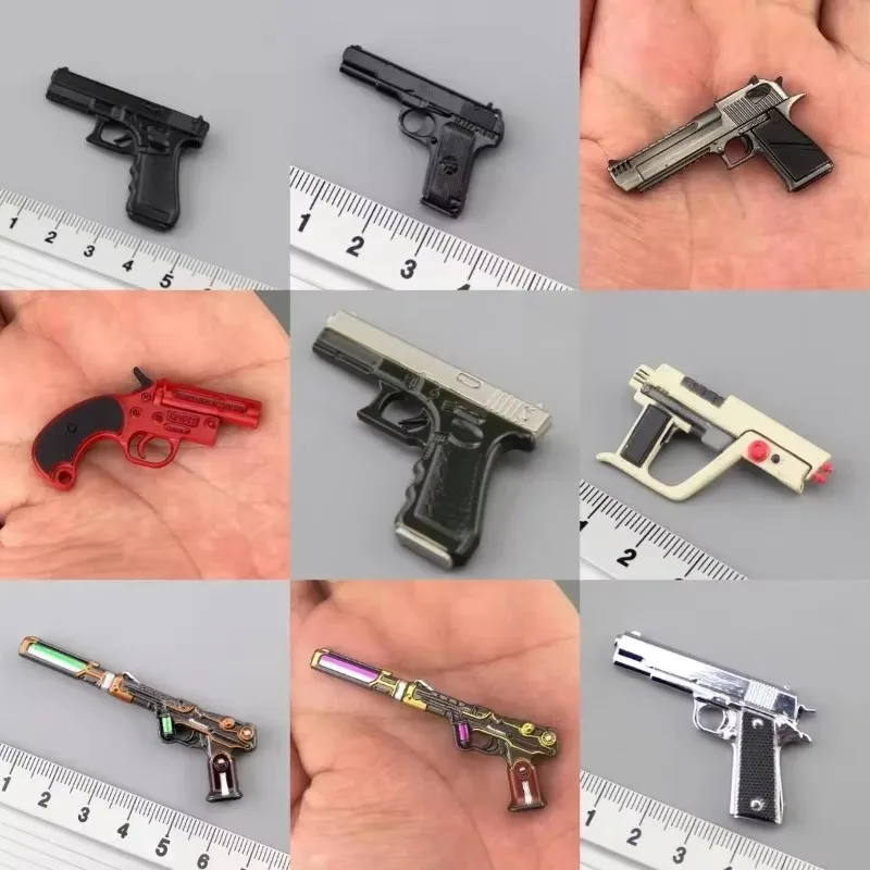 1/6 Scale Desert Eagle P38 PPK Revolver Mini Metal Alloy PVC Gun Model for 12'' Soldier Action Figures Accessories Decoration