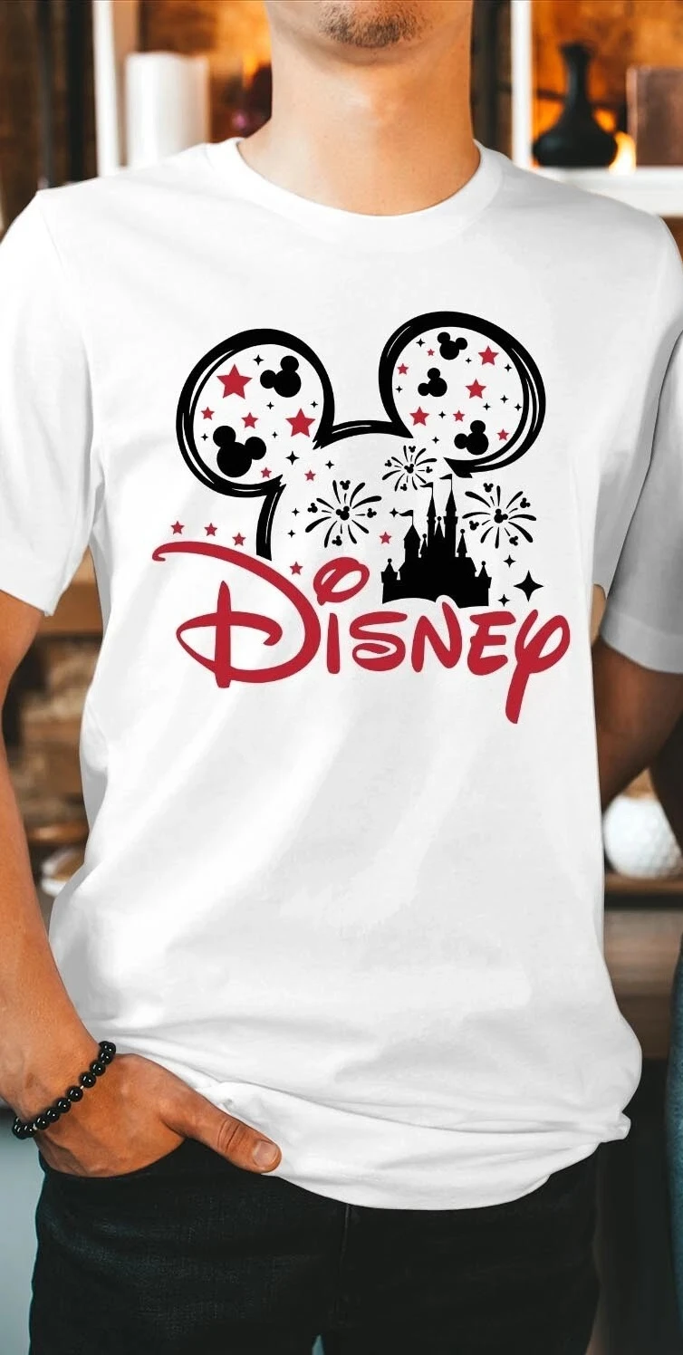 2026 Disney Family Vacation Trip Mickey Minnie Men's T Shirt Streetwear Casual Oversize Loose Spring Summer Top Women Cotton Tee view 6