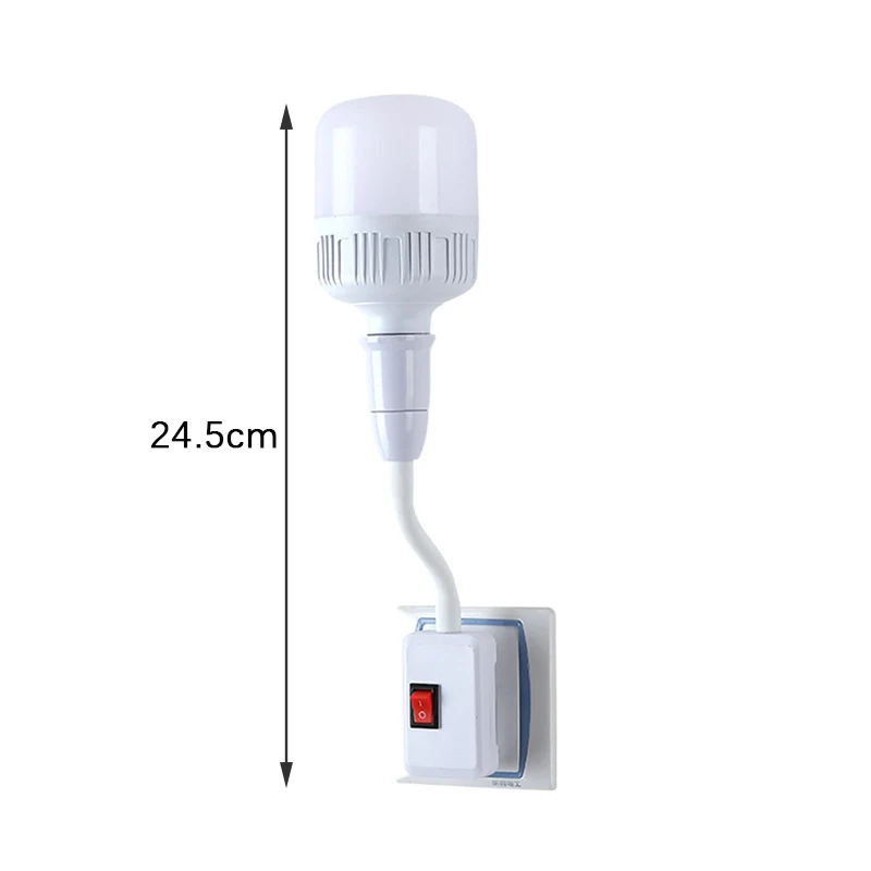 E27 sakelar steker adaptor lampu LED, dudukan lampu bohlam LED tes seluler fleksibel dapat disesuaikan basis lampu