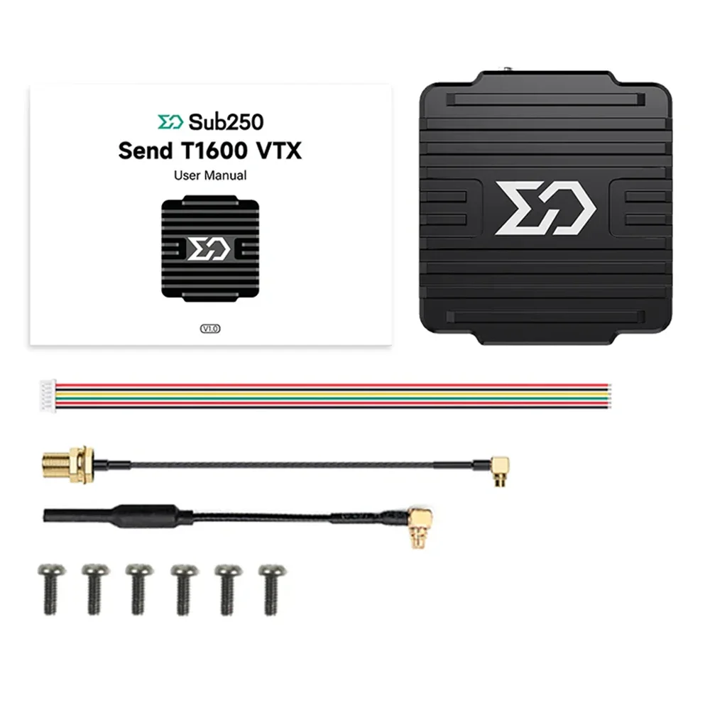 AvaCoreSub250 Send T1600 VTX Video Transmitter Input Voltage DC 7-36V 1600mW Compatible 2-8S Drones With MMCX Antenna Interface