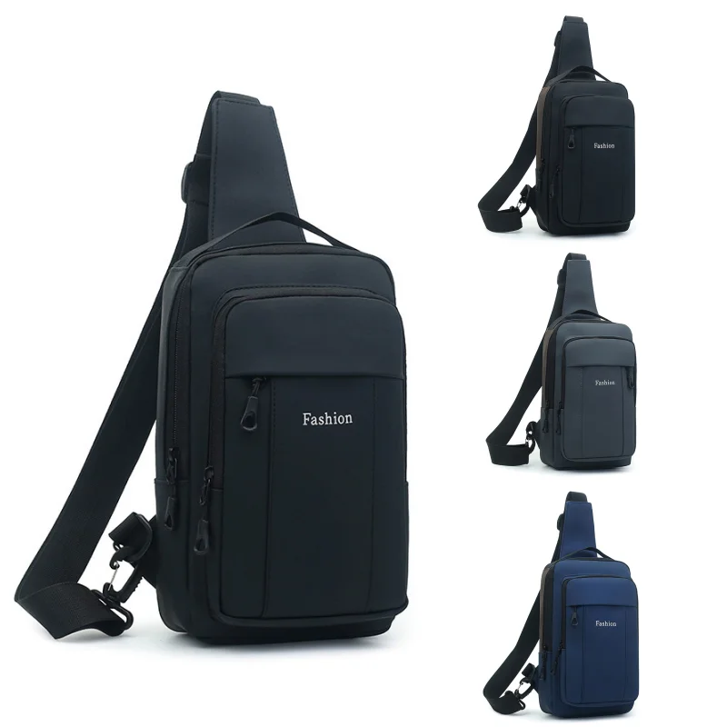 

New Casual Men's Chest Bag, Multi-functional Large-capacity Single-shoulder Bag, Simple, Fashionable and Portable Crossbody Bag