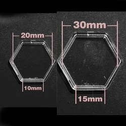 8Pieces Hexagon Clear Plastic Acrylic Protector Containers Case For Token Chips Collection Board Game Holder Boxes