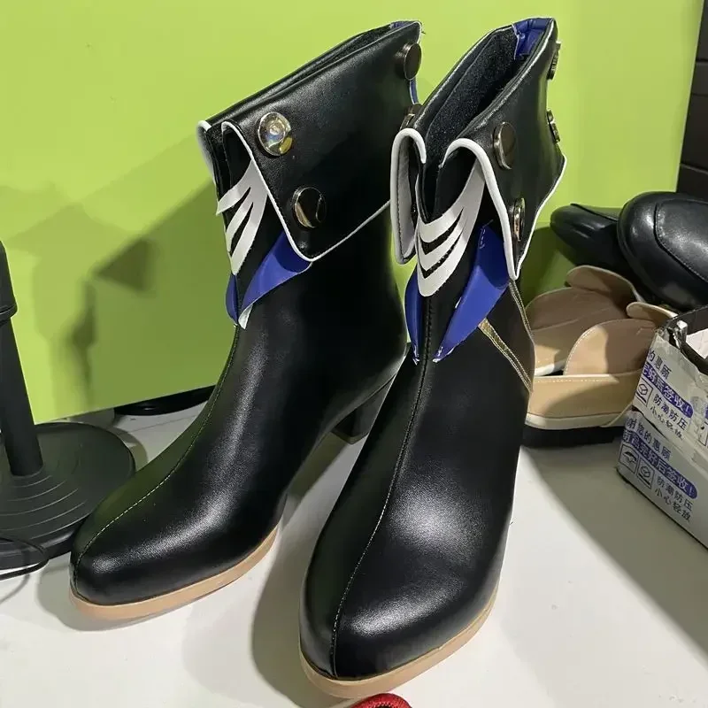 Honkai:Star Rail Serval Gepard Lange Hohe Stiefel Kurze Stiefel Cosplay High Heels Stiefel Schuhe Halloween Für Mädchen Jungen PU Leder Schuhe