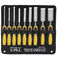 9pcs/set Wood Chisel Set for Woodworking Professional Carpentry DIY Tools Set Cutter Wood Carving Knife Set Hand Tool Kit