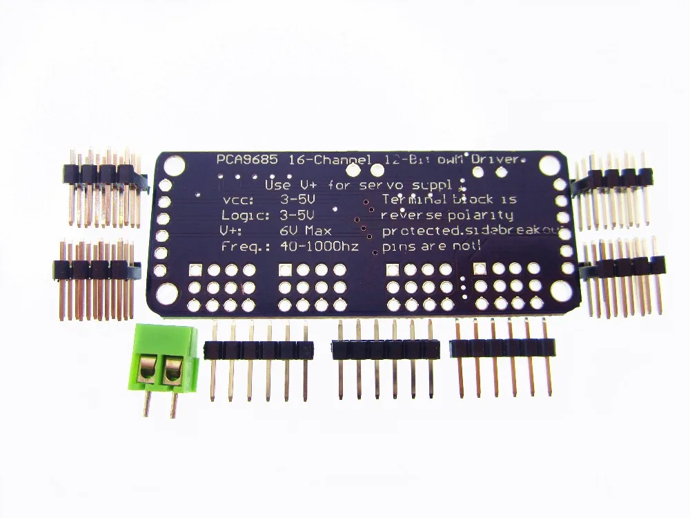 ГОРЯЧИЕ 10 шт./лот, 16-канальный 12-битный ШИМ/серводрайвер-интерфейс I2C PCA9685 для модуля Raspberry pi, сервоэкран