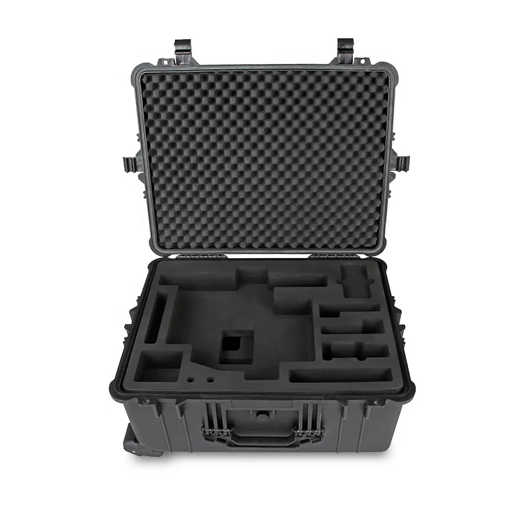 GD5013 All Weather Portable Waterproof Protective Case Hard Camera Case with Retractable Pull Handle and Rolling Wheels