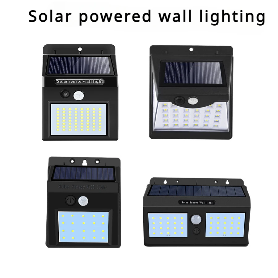 

LED Waterproof Lighting Wall Lamp with 20/30/40/60/80/100 Beads, Solar Powered Human Body Induction Lighting, Emitting Light