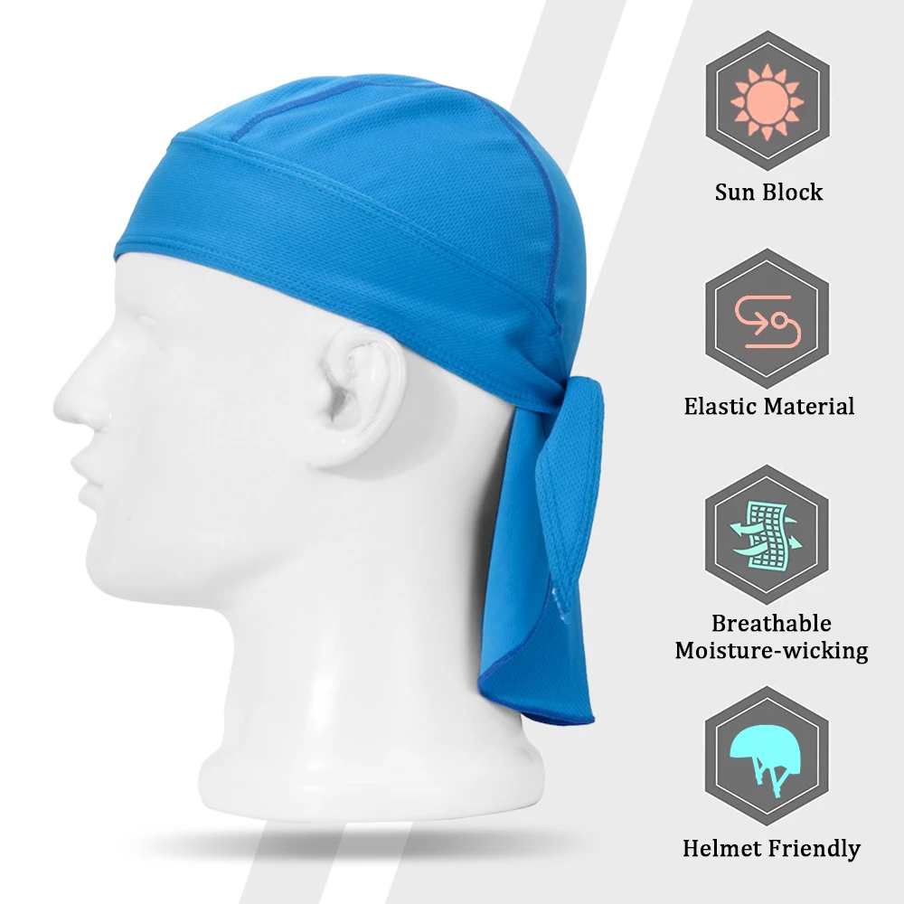 Cycling Hat Under Helmet Quick Dry Pure Cycling Cap Head Scarf Summer Men Running Riding Bandana Headscarf Ciclismo Pirate Cap