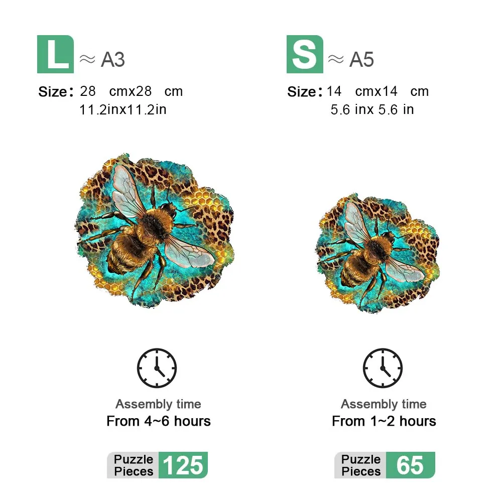 蜂のイメージ木製パズルパーソナライズされた 3D パズル大人子供のギフト教育子供のおもちゃ高難易度ゲーム