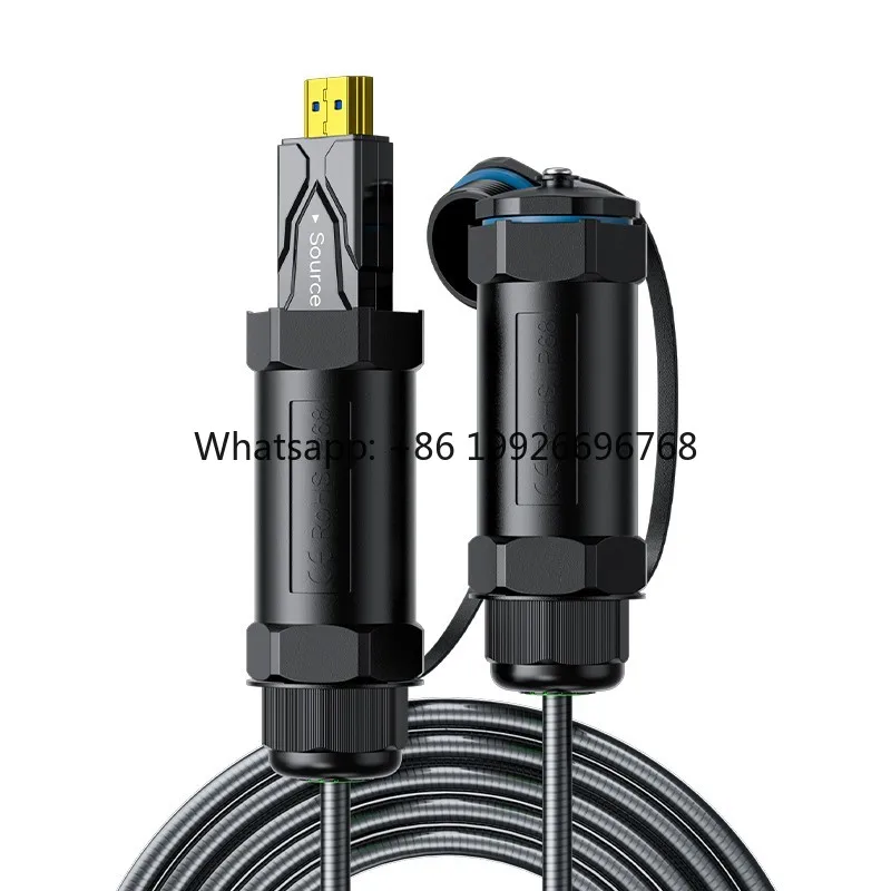 

50m with Waterproof Shell 8K 60Hz 4K 120Hz HDMI 2.1 Steel Armored Fiber Optical Cable