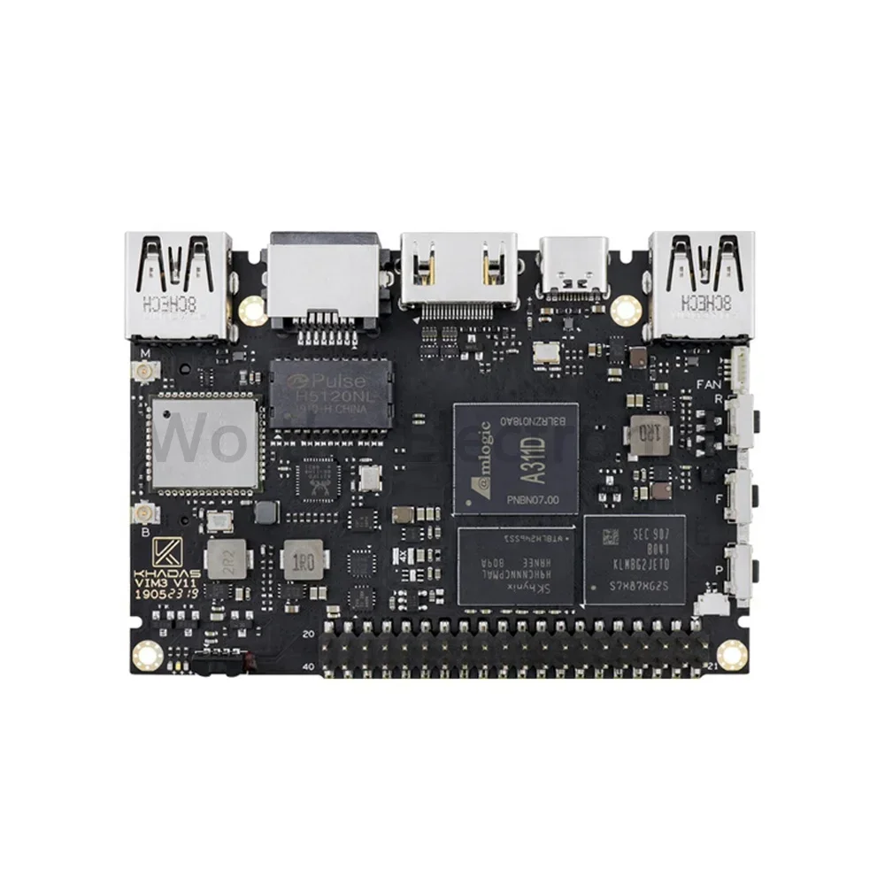 Para placa de desarrollo de red Neural profunda NPU Khadas VIM3 A311D S922X módulo electrónico 5,0 TOPs AI