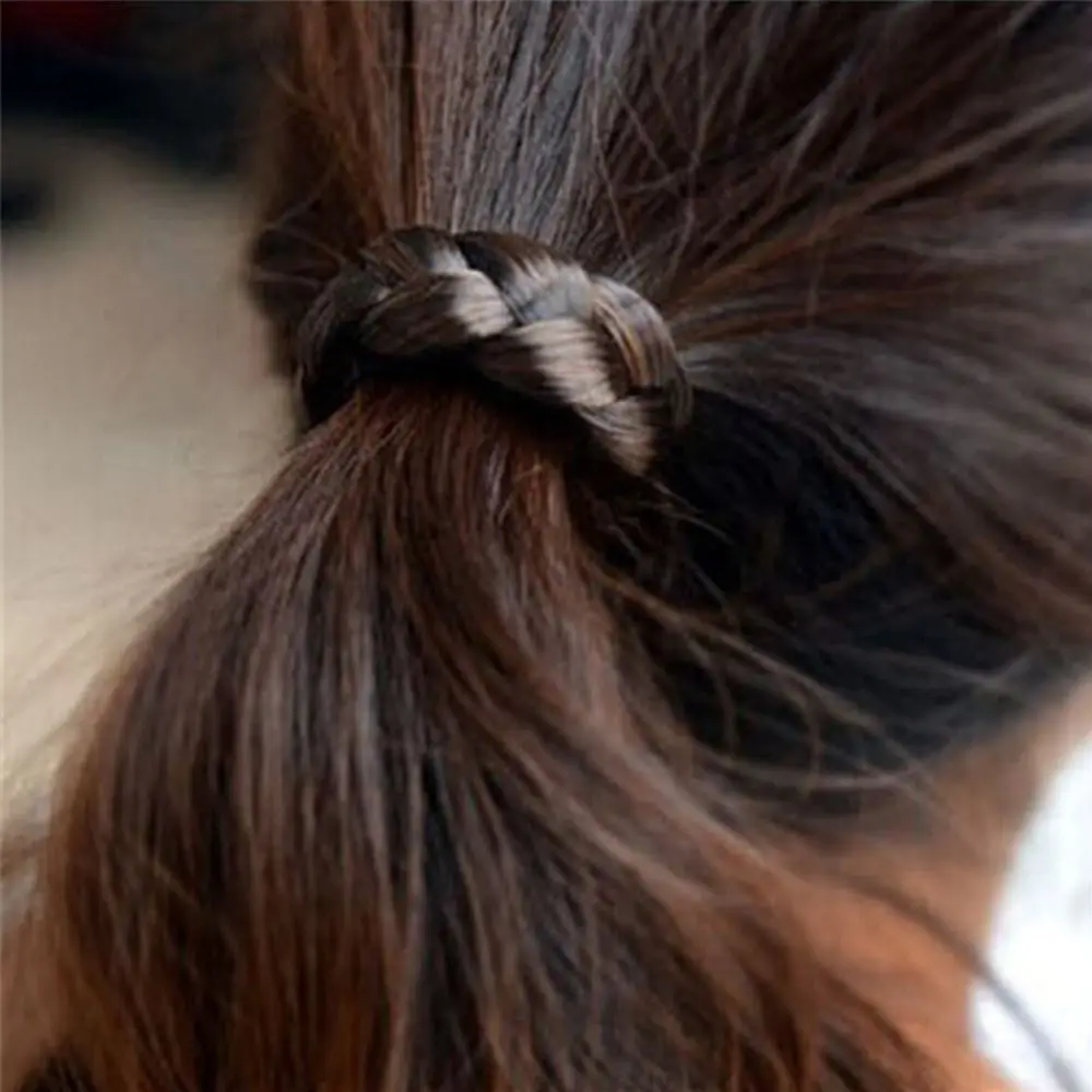 패션 탄성 가발 브레이드 Scrunchie 합성 가발 포니 테일 가발 헤어 로프 머리 장식 헤어 액세서리 브레이드 헤어 로프