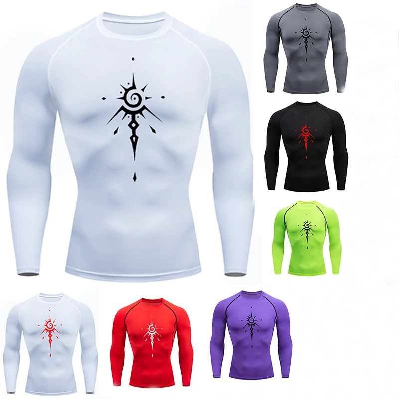 

Men Running Compression T-shirt Long sleeves Sport Tees Gym Fitness Sweatshirt Male Jogging Tracksuit Homme Athletic Shirt Tops