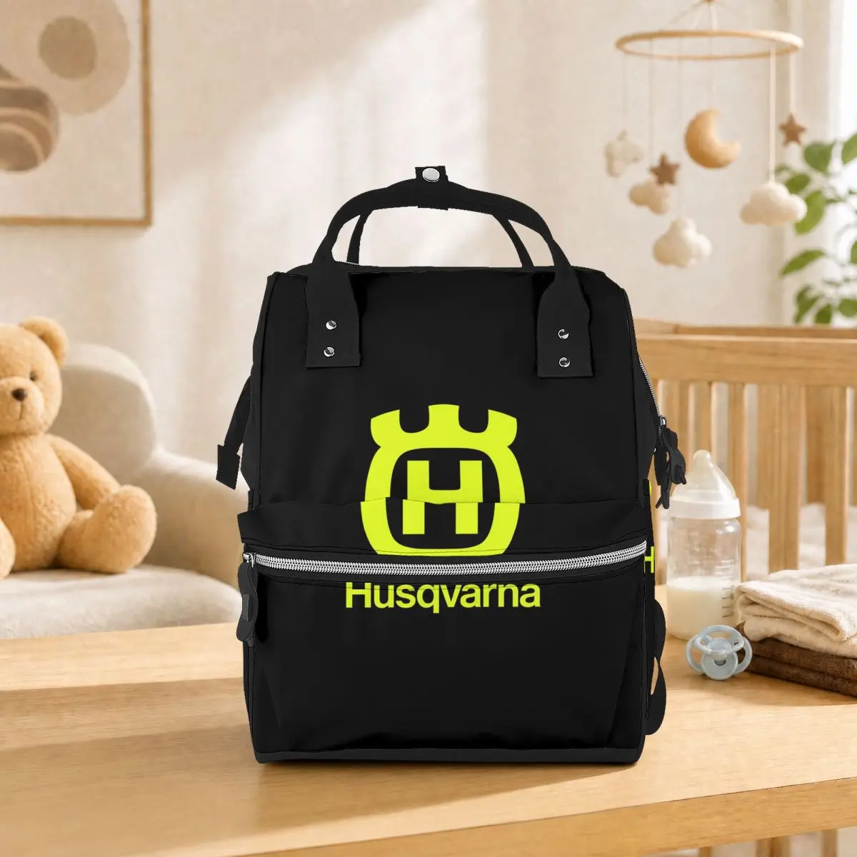 H-Husqvarnas Student Backpack School Bag Hiking Travel Daypack for Men Women Bookbag Shoulder Bags
