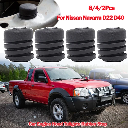 Cojín amortiguador de goma para capó de motor de coche, para Nissan Navara D22 D40 1997 - 2015 NP300 Patrol Y61 Safari