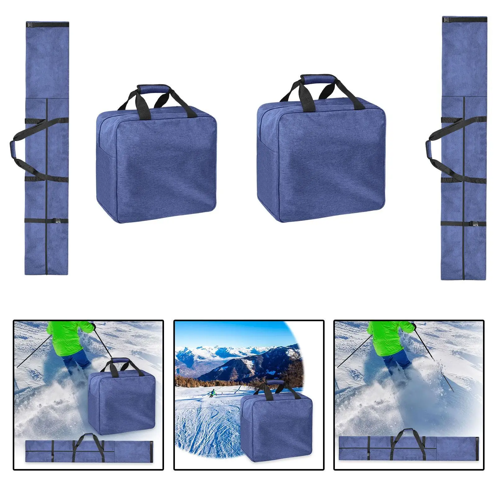 Ski Storage Bag Carrier Travel Accessory Wear Resistant Skateboarding Equipment