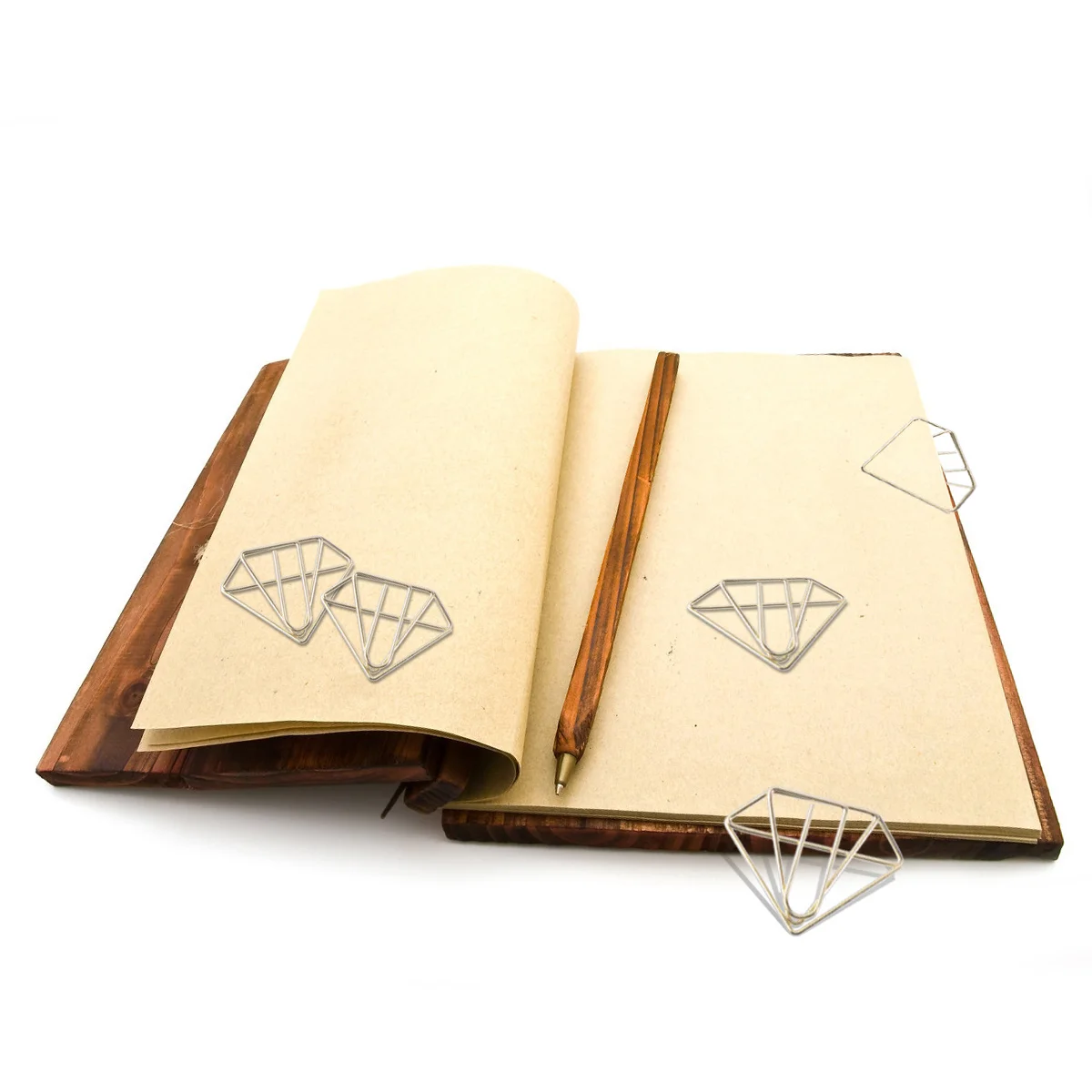 8Pcs Golden Paperclips for Office Accessories Decorative Bookmark Pins Hold Tight No Slide Compact Design Ideal for Files