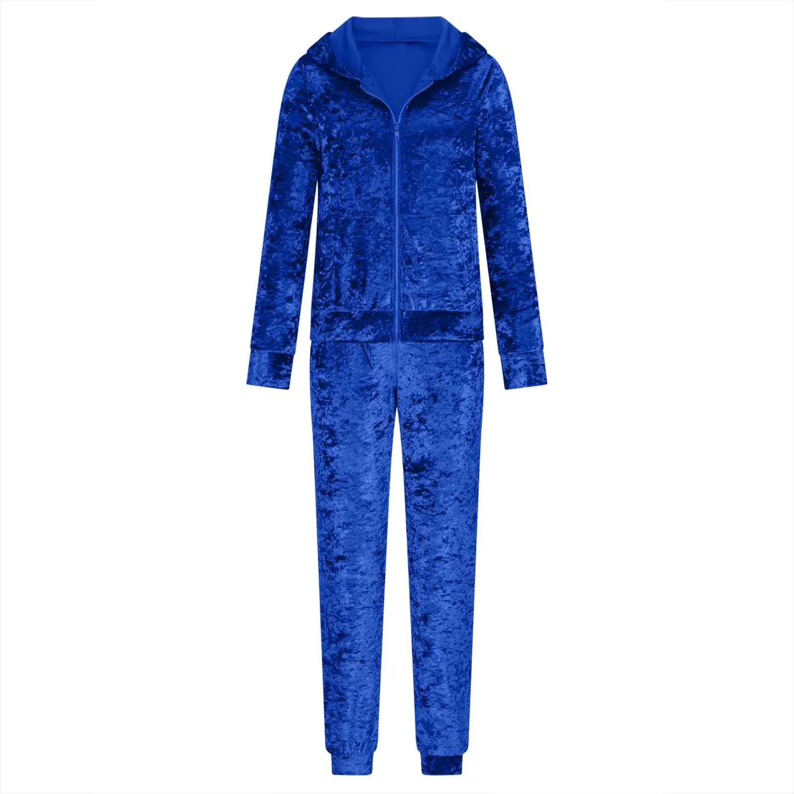2025 الخريف المخملية رياضية المرأة 2 قطعة البلوز Sweatpants مجموعة كاملة البريدي هوديي Sweatsuit مع جيوب ملابس رياضية كاجوال #6