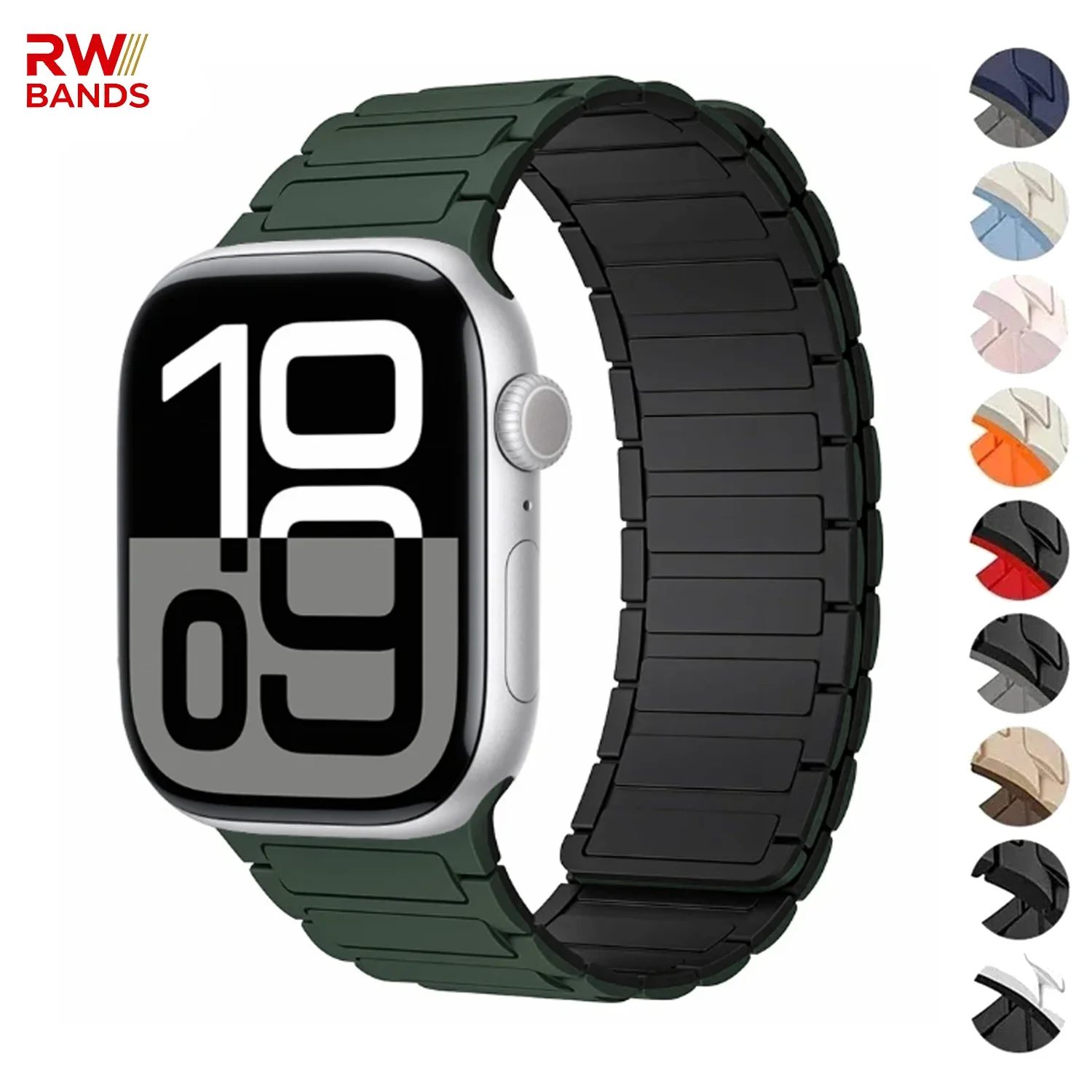 Magnetisches Schlaufenarmband für Apple Watch Bänder 46mm 44mm 40mm 45mm 41mm 42mm Silikon-Armband IWatch Series 11 10 9 8 7 6 Ultra 3