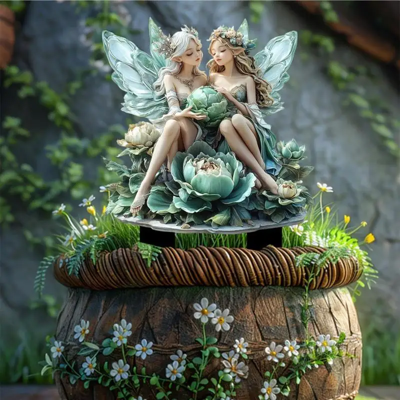 Cute Garden Fairies Plant Pot Decorations Fairy Garden Fairies Garden Gnome Figurines Fairy Garden Accessories Fence Ornament