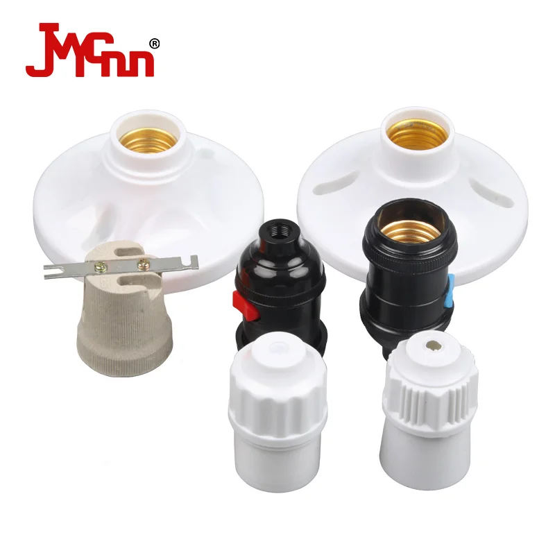 E27 Lamp holder Screw Lamp Stand Light Bulb Socket Holder Adapter Base Cap Socket White Ceiling Light Lamp Bulb Fixing Base