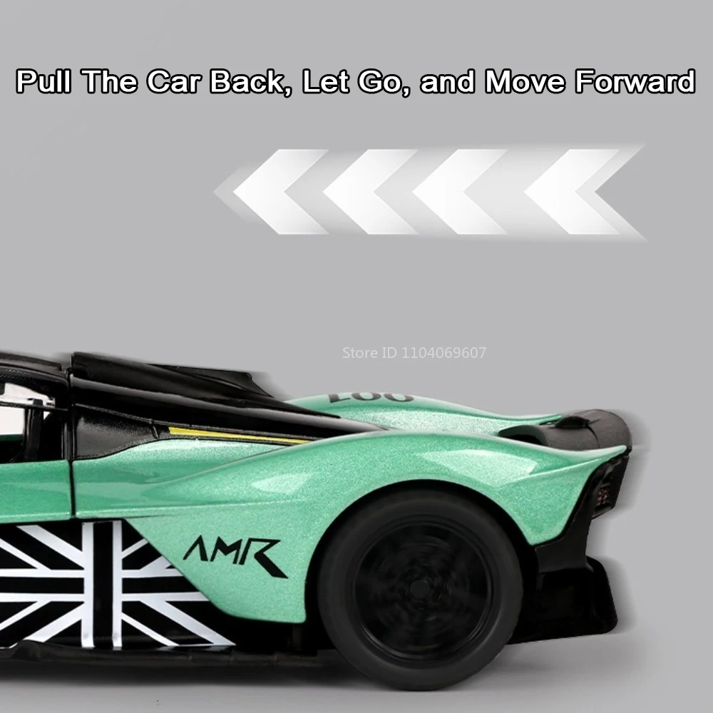 Coches Valkyrie 1:32, modelos de juguete con luz extraíble, supercoches en miniatura con sonido, vehículos interiores exquisitos, juguetes interactivos para niños