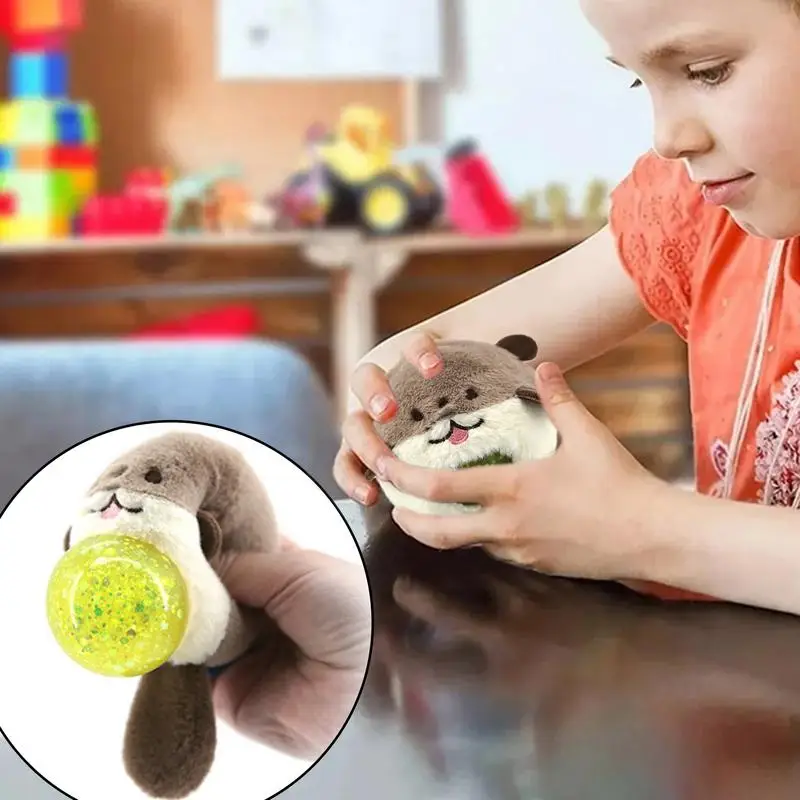 

Plush Squeeze Ball Cartoon Squeeze Blow Bubble Plush Toy Novelty Desktop Ornament Adults Sensory Toys For Women For Dormitory